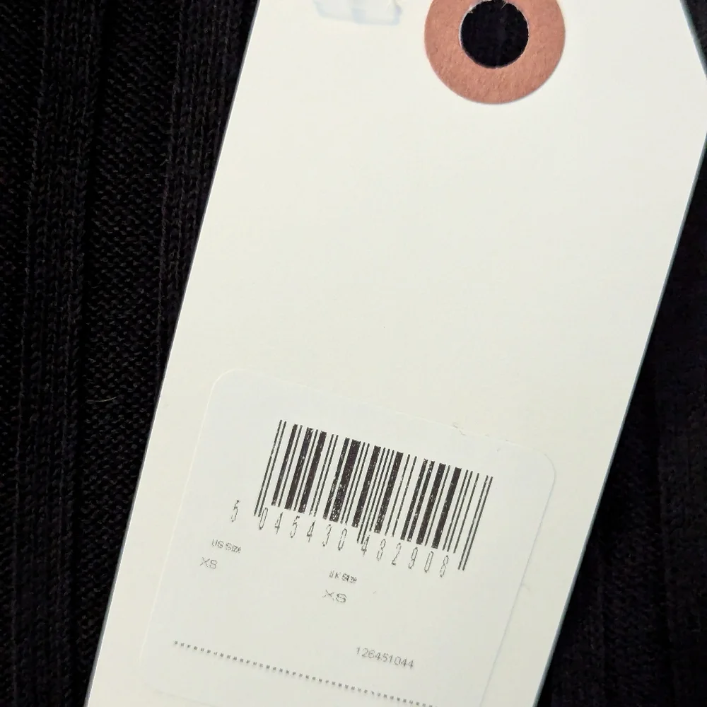 NWT Topshop Corset Tie Front Knit Singlet Tank in Black Viscose, Sz XS - Picture 6 of 8